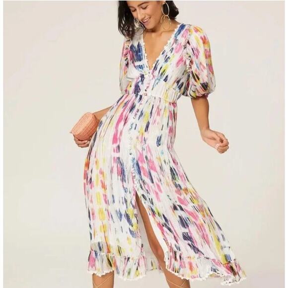 Hemant and Nandita Multicolor Midi Dress - Picture 3 of 8